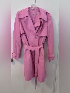 Alice + Olivia Pink Gabardine Trench Coat